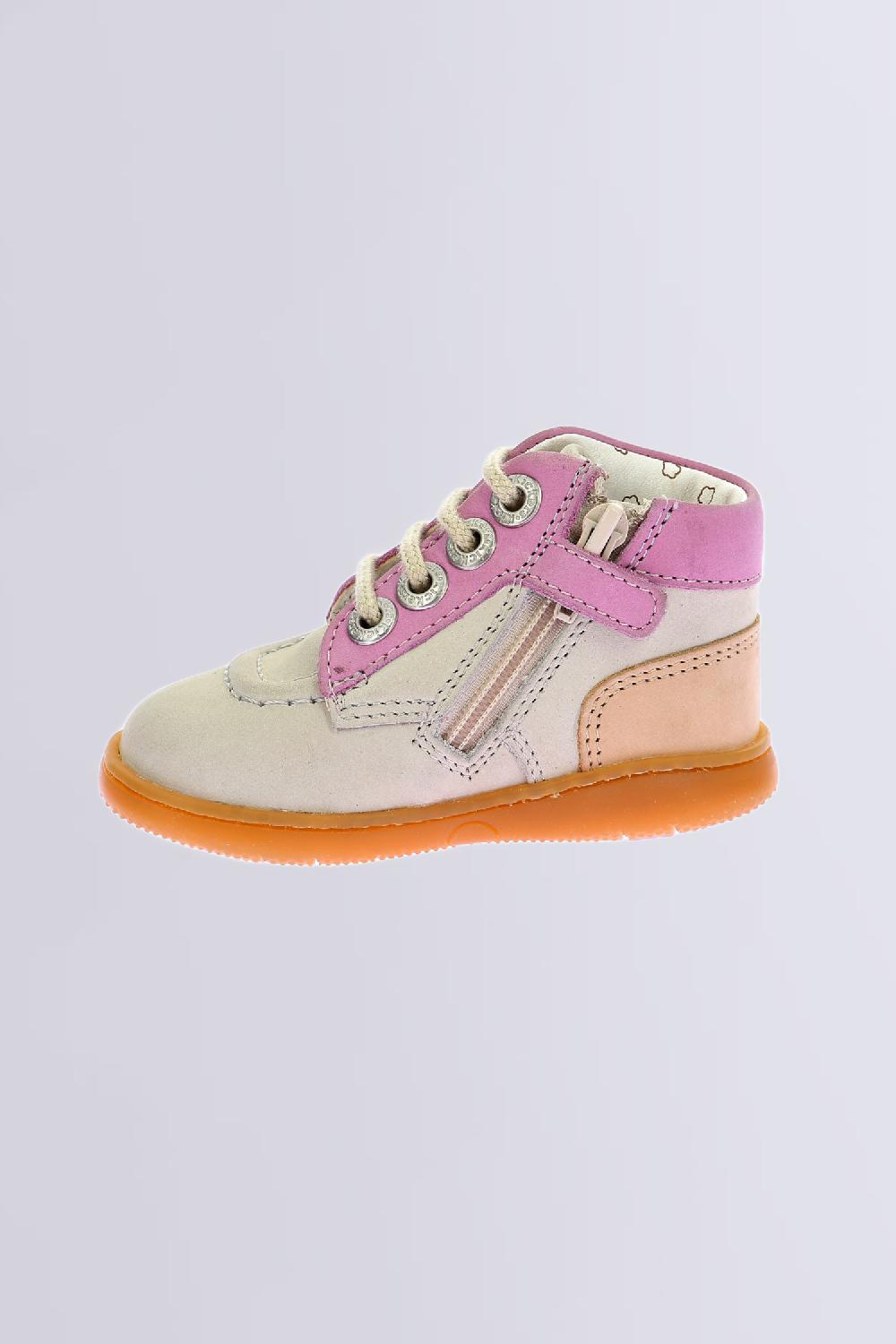 Kickers Kickiconic Blanc Casse Rose Corail