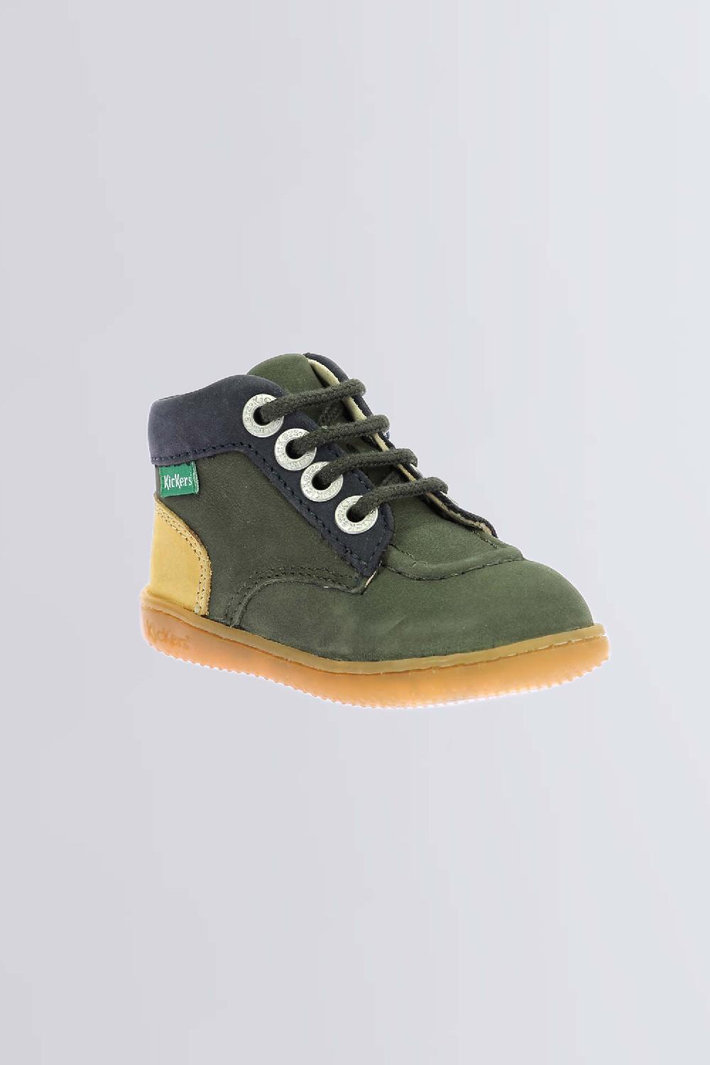 kickers Kickiconic Kaki jaune