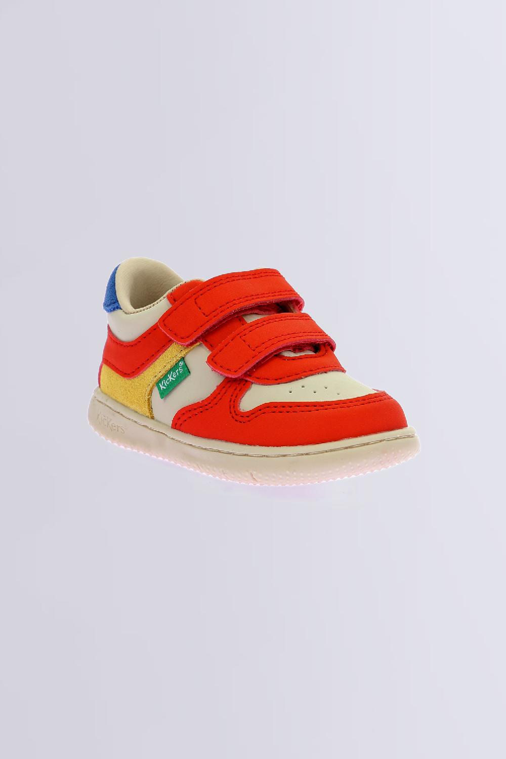 Kickers Kickmotion Beige Rouge Jaune