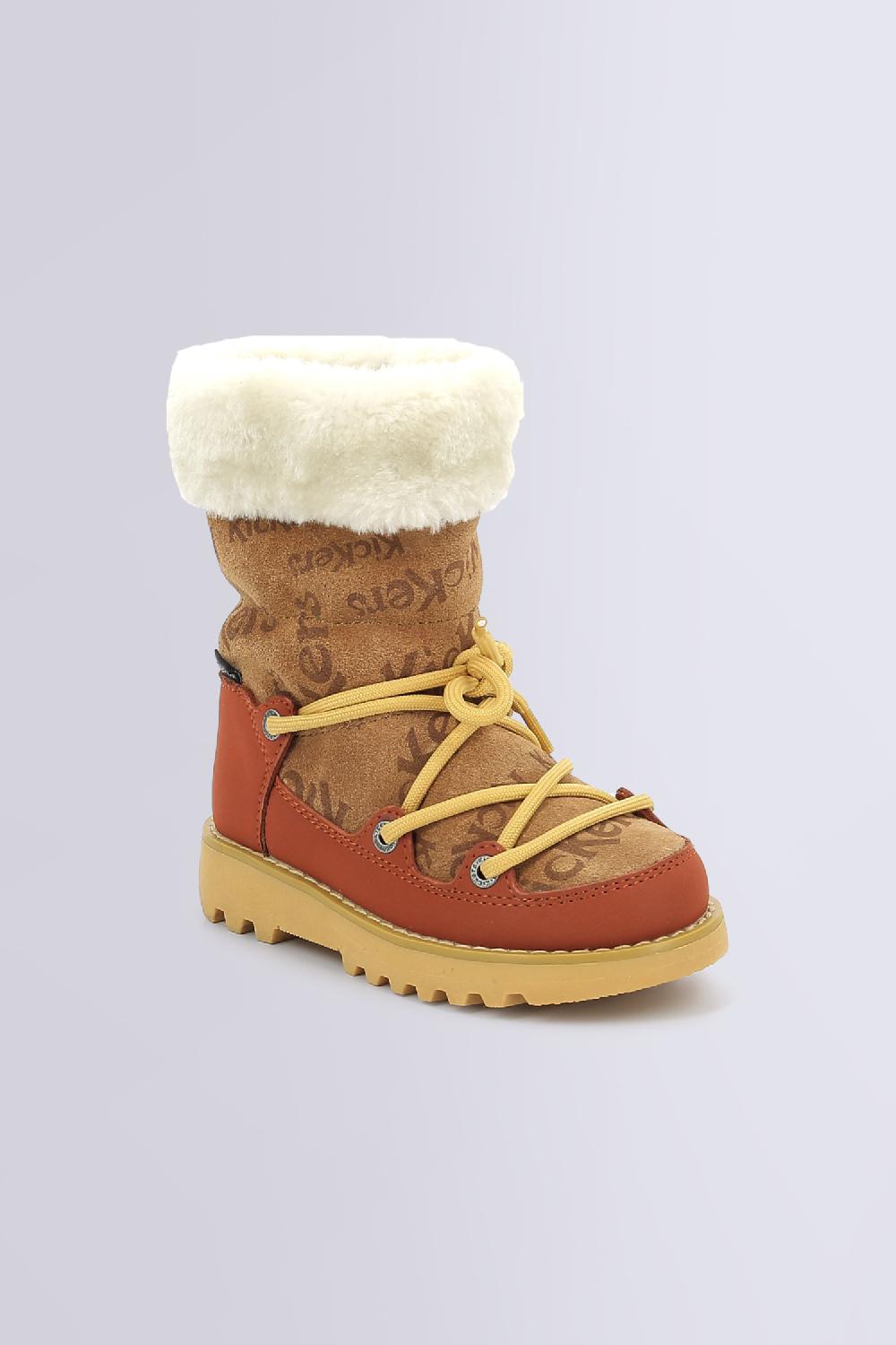 kickers KICKNEOSNOW KID CAMEL ROUILLE