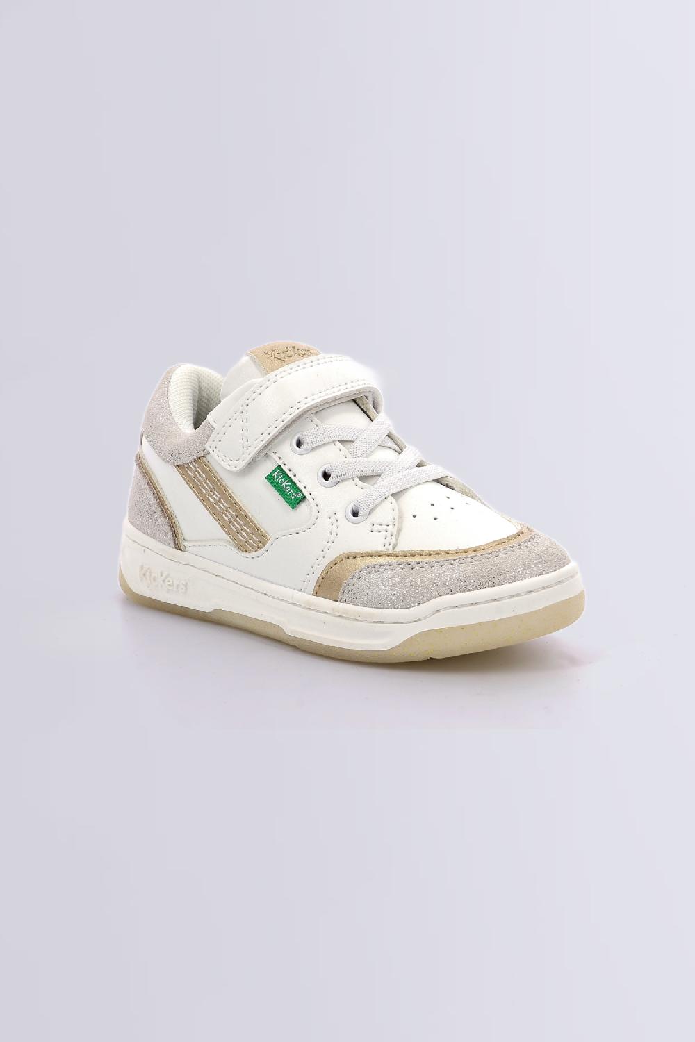 kickers Kouic Blanc argent or