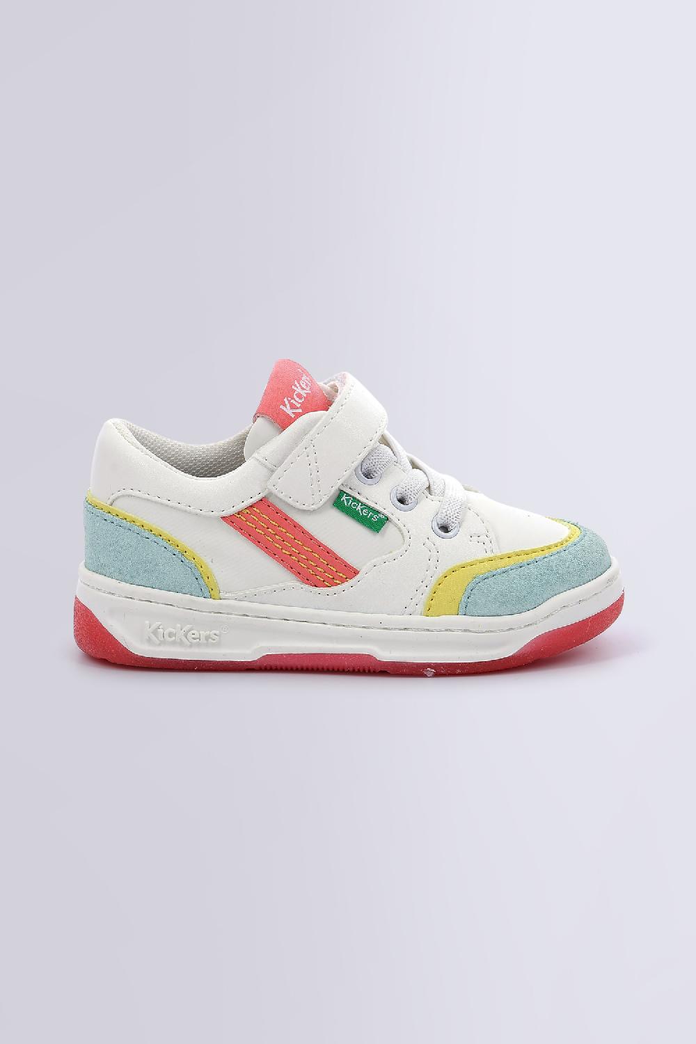 Kickers KOUIC BLANC BLEU CLAIR ROSE