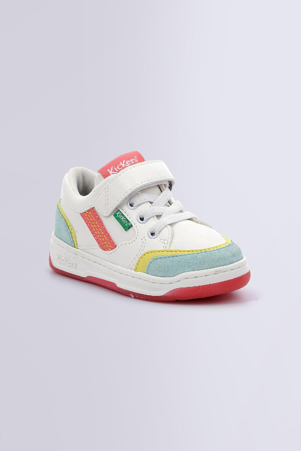 kickers KOUIC BLANC BLEU CLAIR ROSE