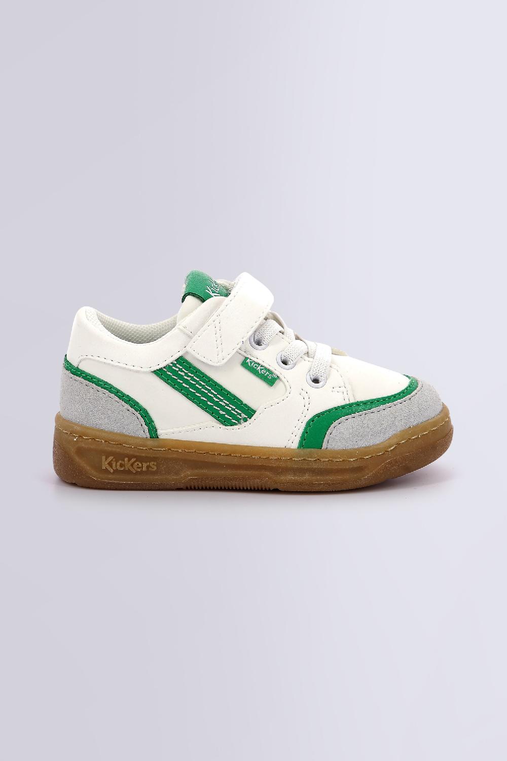 Kickers KOUIC BLANC GRIS VERT