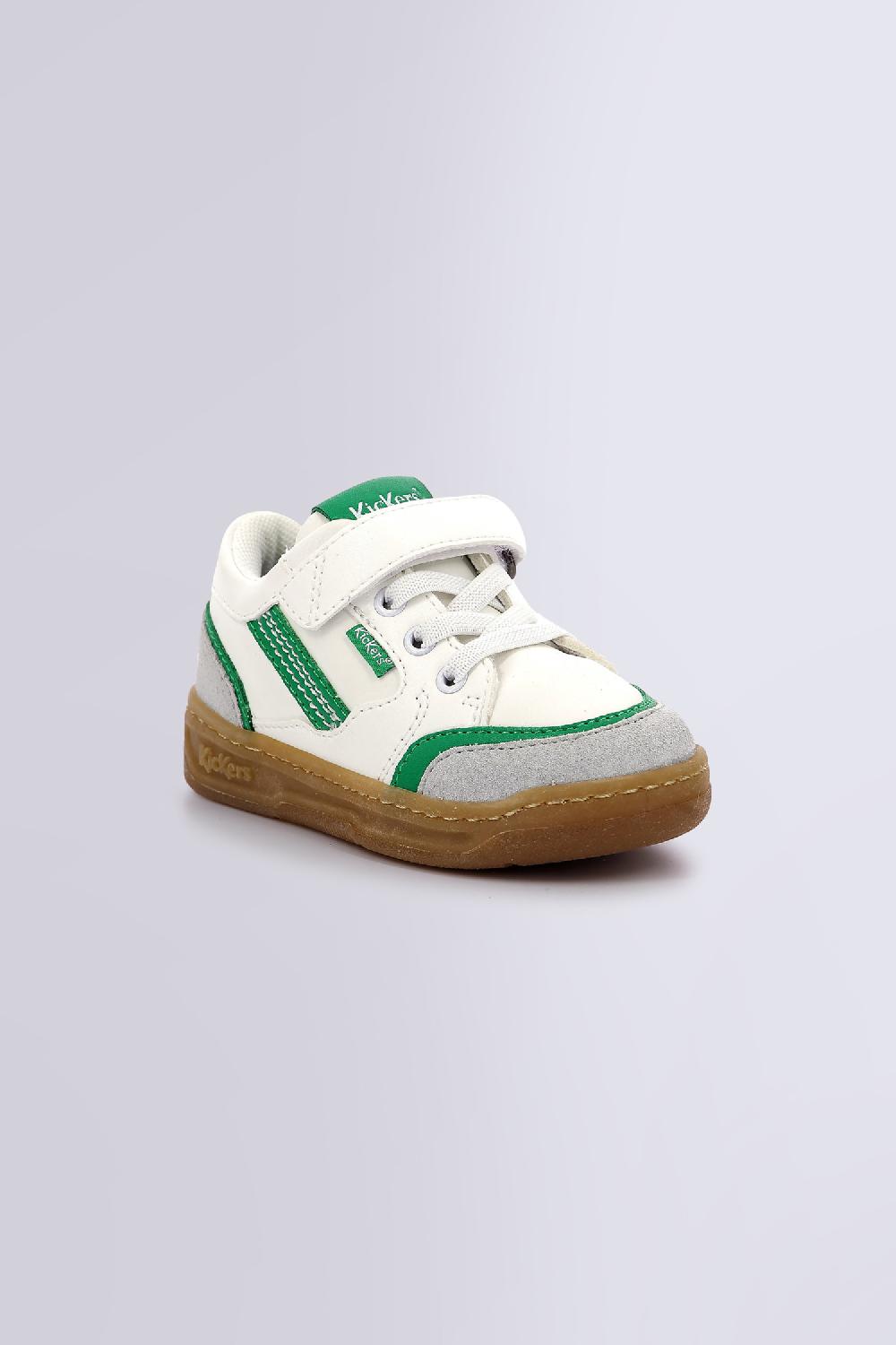kickers KOUIC BLANC GRIS VERT