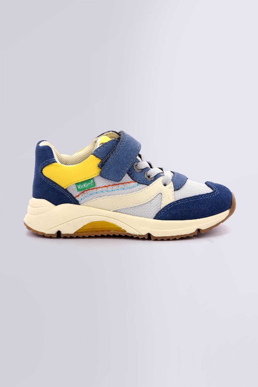 Kickers Runrun Bleu Jaune