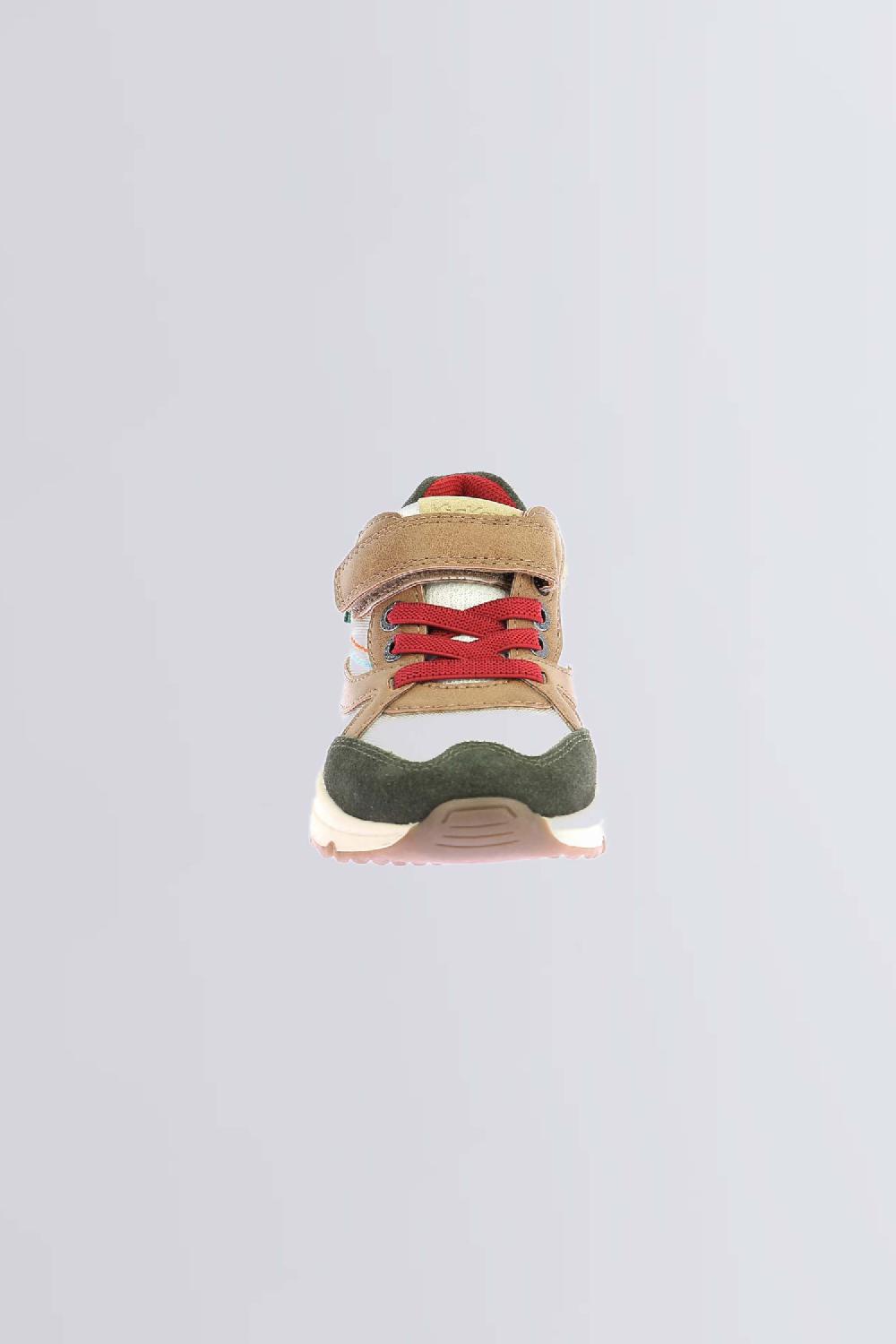 Kickers Runrun Kaki Camel Rouge