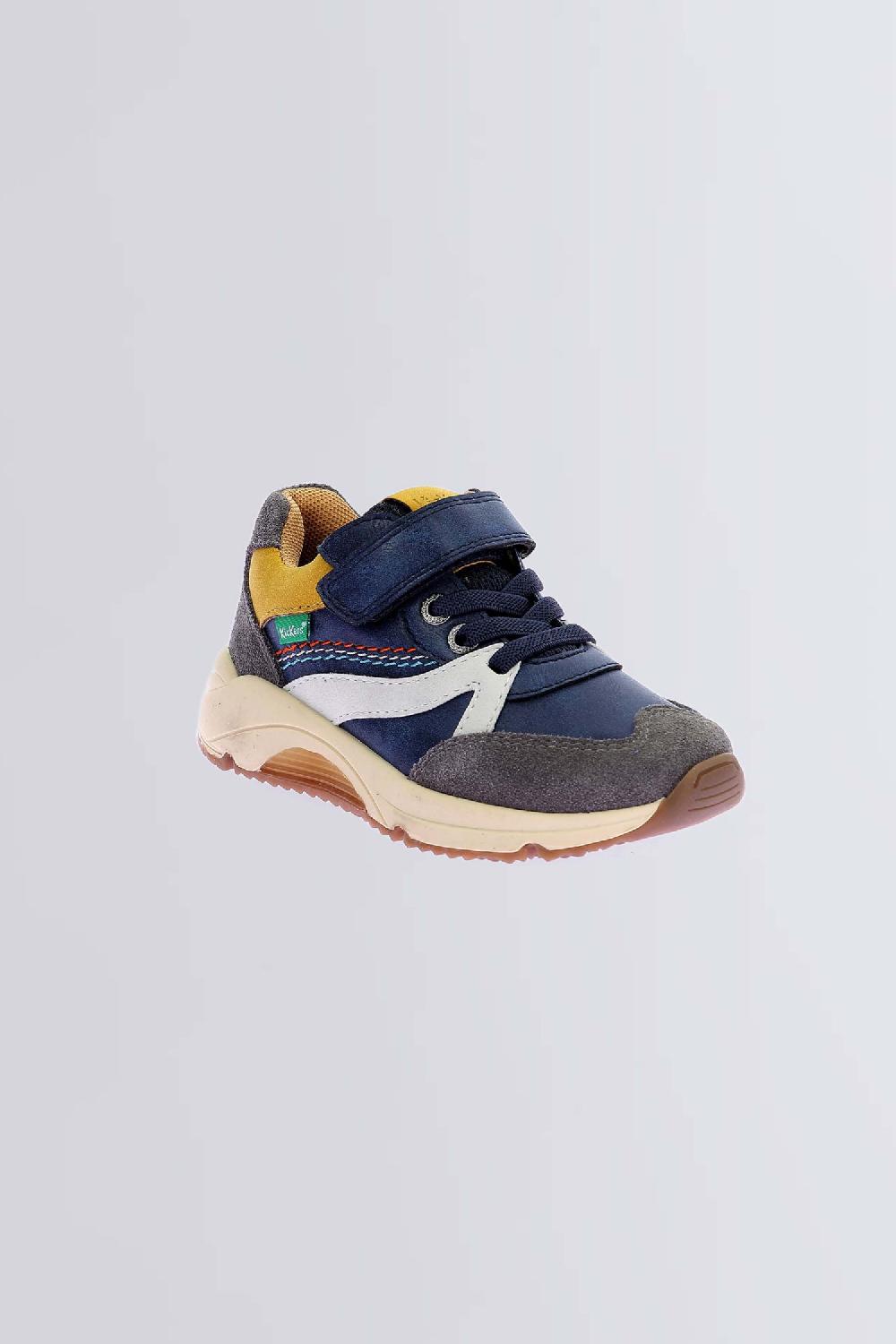 kickers Runrun Marine gris jaune
