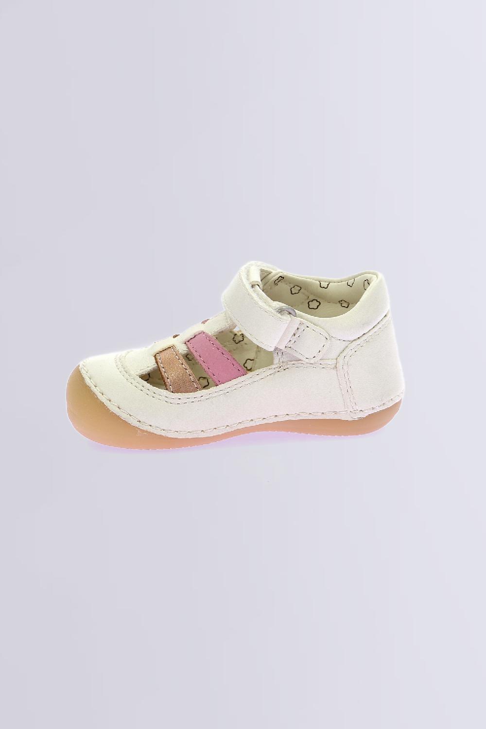 Kickers Sushy Blanc Casse Rose Or Rose