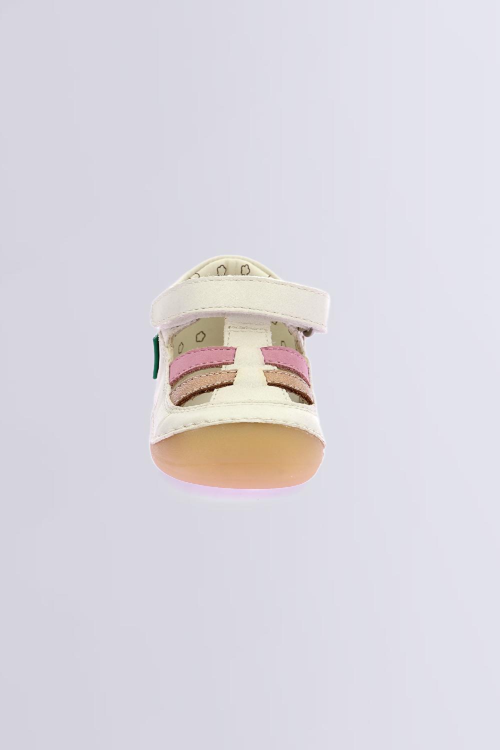 Kickers Sushy Blanc Casse Rose Or Rose