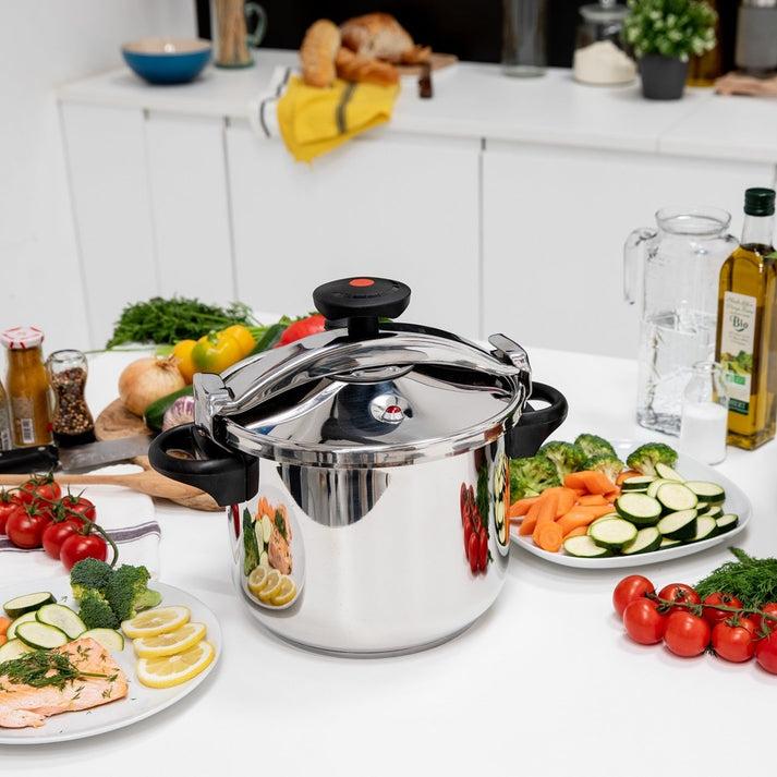 kitchen move Autocuiseur cocotte minute à étrier Ø20cm 4.5L CLASSIQUE en acier Inox avec panier cuisson