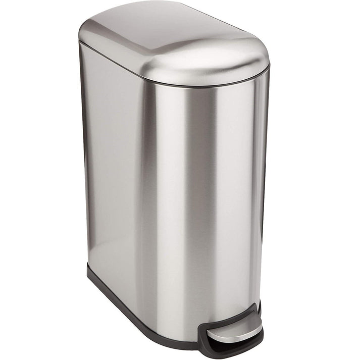 Kitchen Move Poubelle Cuisine étroite à Pédale En Acier 40L FULLER En Inox Brossé Design