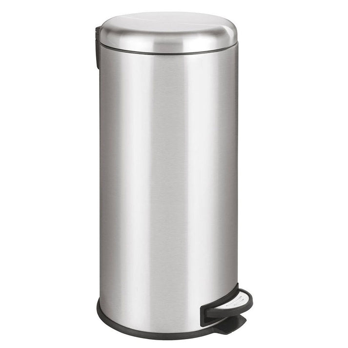 Kitchen Move Poubelle De Cuisine à Pédale Basique Inox Brossé 30L URBAN En Acier Avec Seau Couvercle Bombé