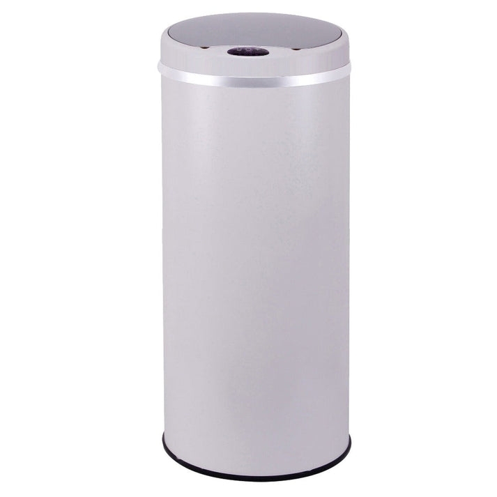 Kitchen Move Poubelle De Cuisine Automatique 42L SOHO Blanc Mat En Acier INOX Avec Cerclage