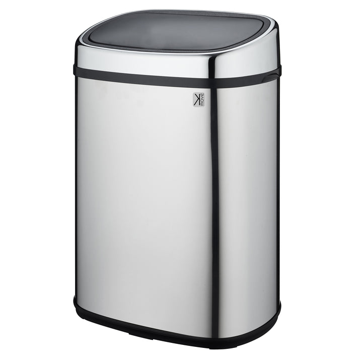 Kitchen Move Poubelle De Cuisine Push 50L CITY En Acier Inox Avec Cerclage Ouverture Par Simple Pression