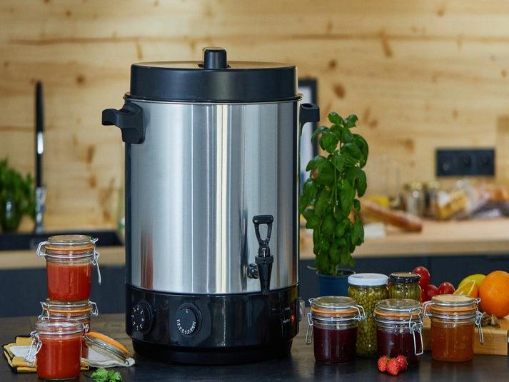 Kitchen Move Stérilisateur électrique Inox 31 Litres 2100 W SEQUOIA Avec Robinet Température Réglable Et Timer
