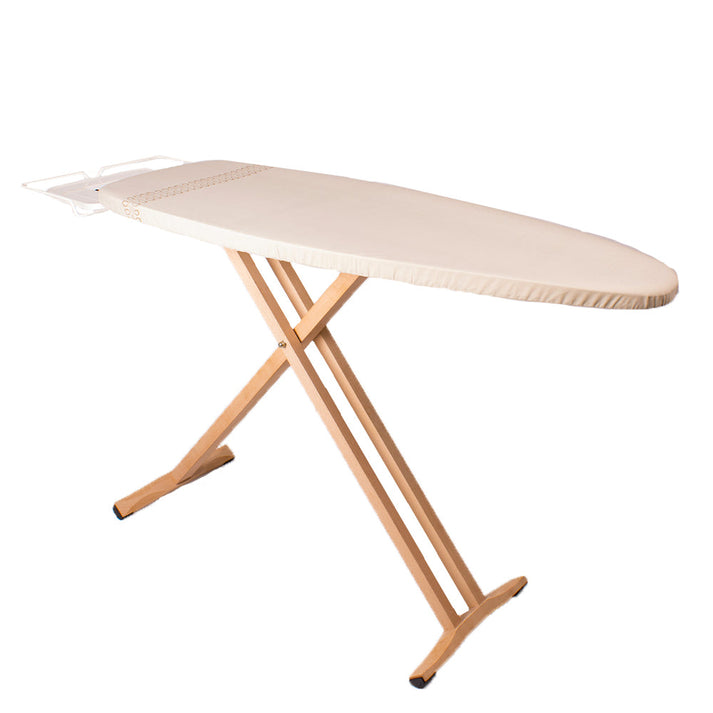 Kitchen Move Table à Repasser En Bois TAIGA 130x47 H95cm Haute Qualité Avec Repose Fer Et Repose Centrale Vapeur