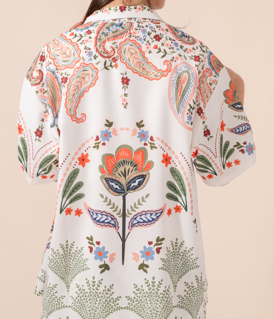 Kiwi Saint Tropez Chemise Femme Bandana Manches Courtes