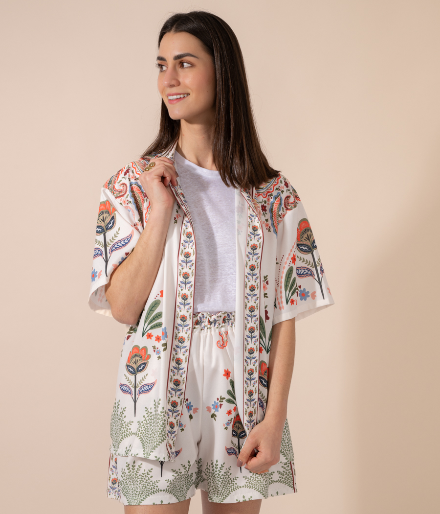 kiwi saint tropez Chemise femme Bandana manches courtes