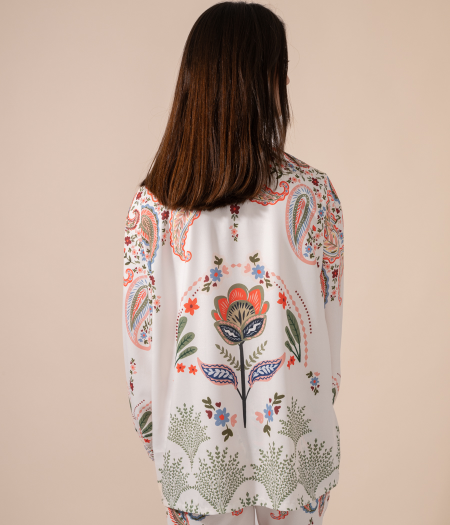 Kiwi Saint Tropez Chemise Femme Bandana Manches Longues