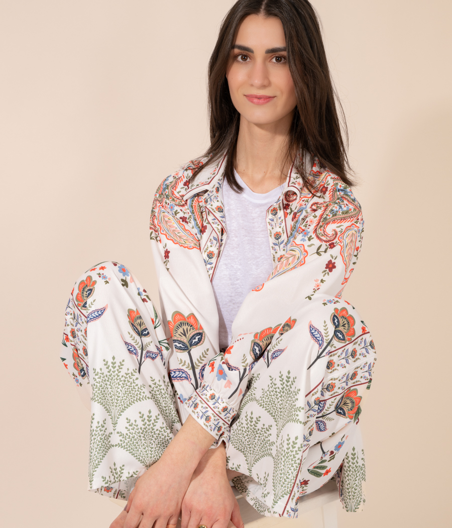 Kiwi Saint Tropez Chemise Femme Bandana Manches Longues