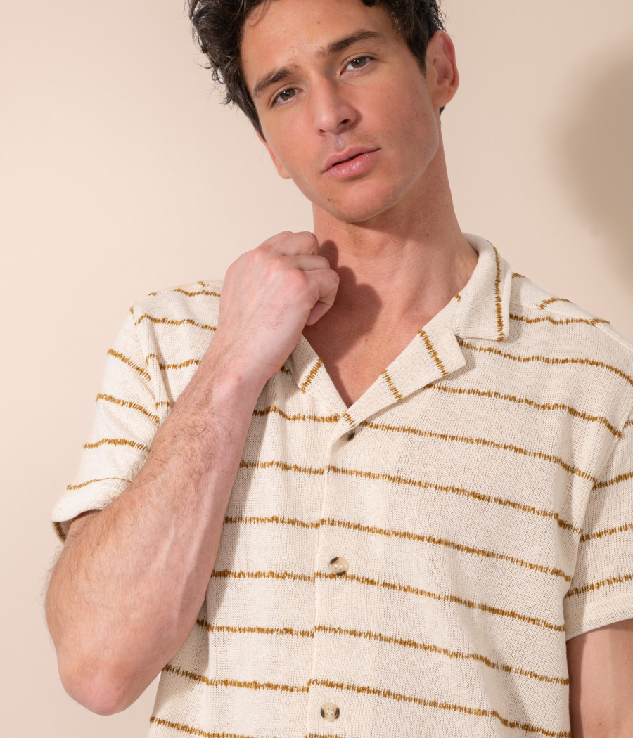 Kiwi Saint Tropez Chemisette Homme Sacramento Rayée