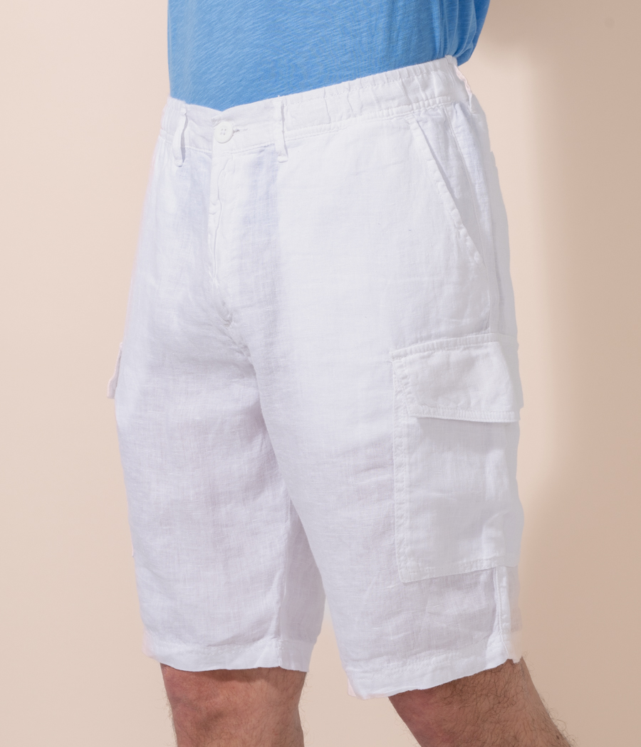 Kiwi Saint Tropez Bermuda Homme Poches Lino