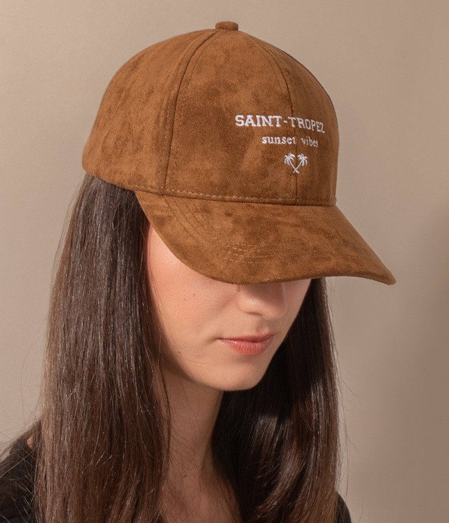 kiwi saint tropez Casquette suédine brodée