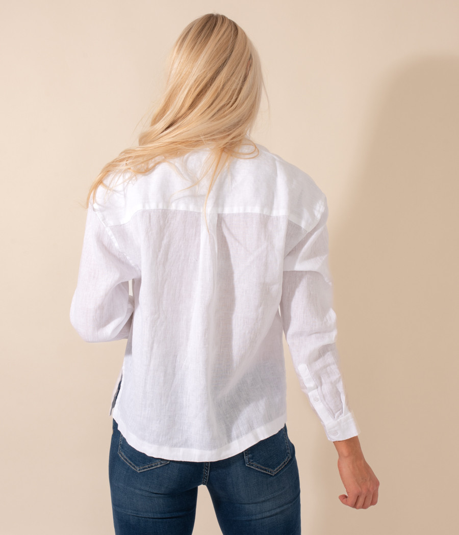 Kiwi Saint Tropez Chemise En Lin Femme Oversize