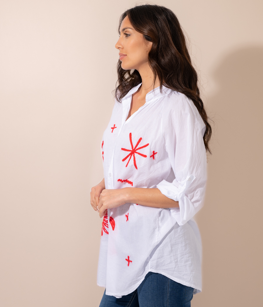 Kiwi Saint Tropez Chemise Femme Bollywood Brodée