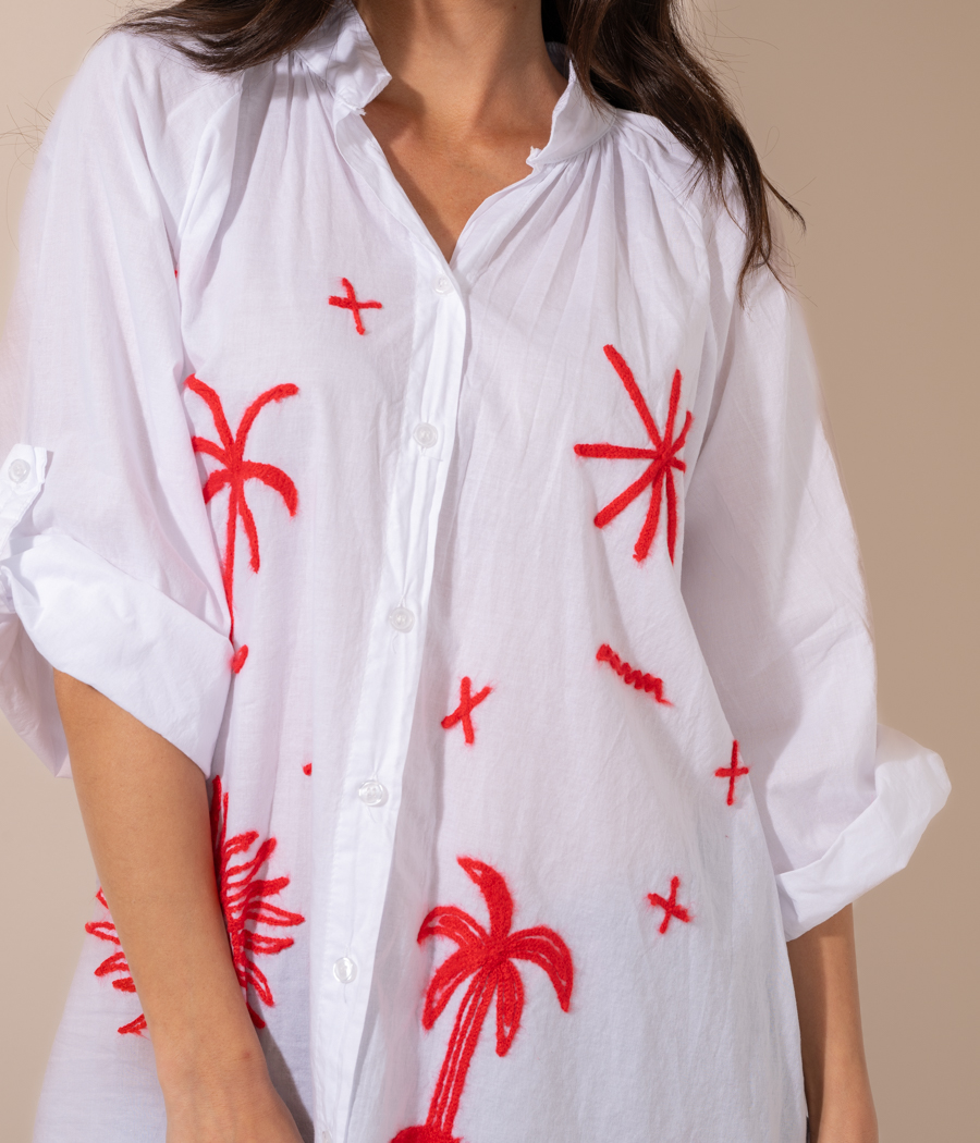 Kiwi Saint Tropez Chemise Femme Bollywood Brodée