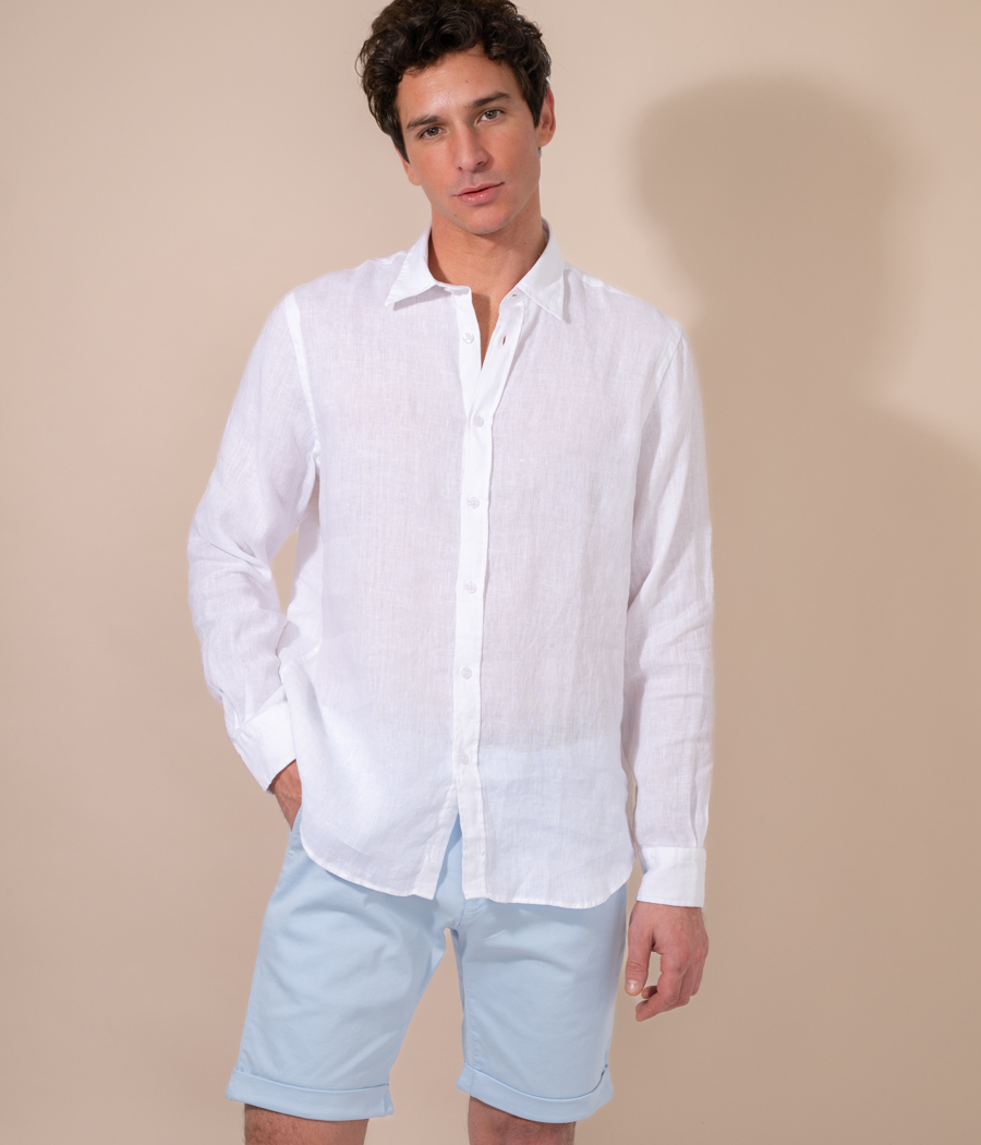 kiwi saint tropez Chemise homme en lin Laos