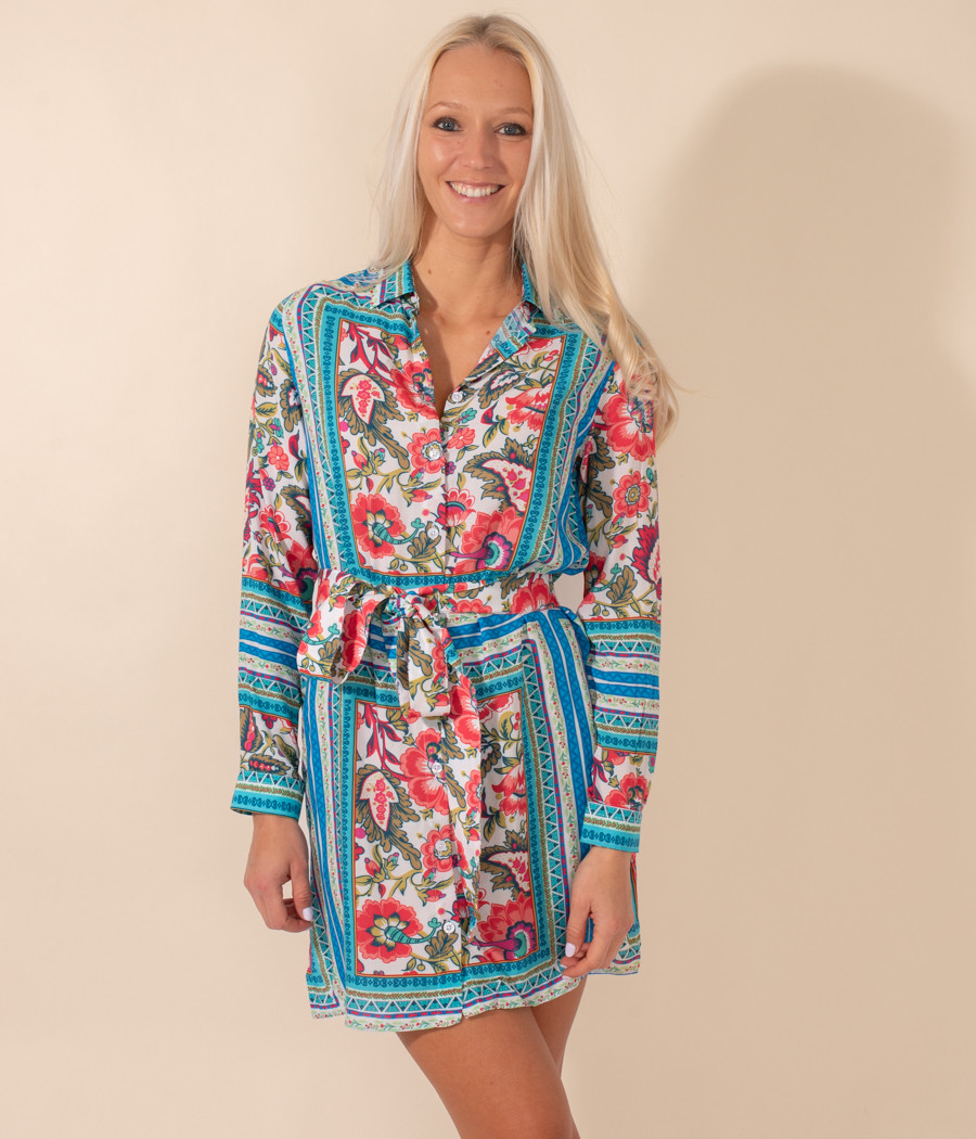 Kiwi Saint Tropez Chemise Longue Femme Foulard