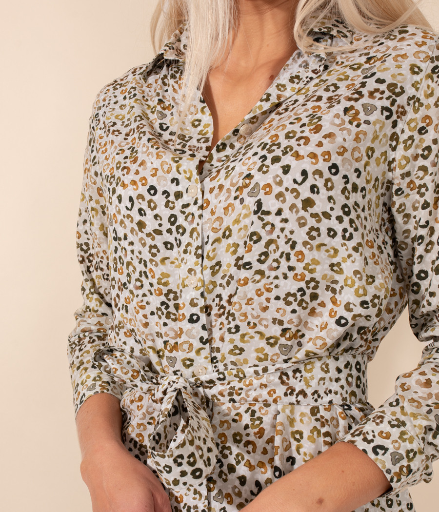 Kiwi Saint Tropez Chemise Longue Femme Léopard