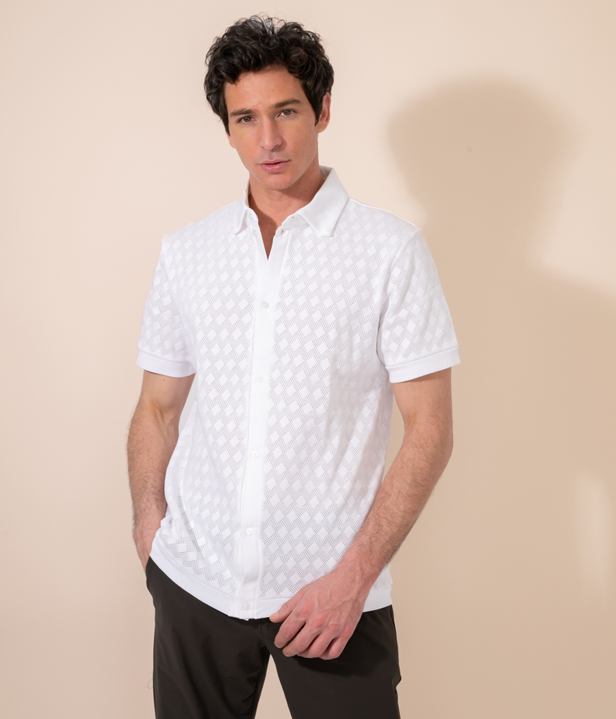 Kiwi Saint Tropez Chemisette Homme Ajourée Ohio