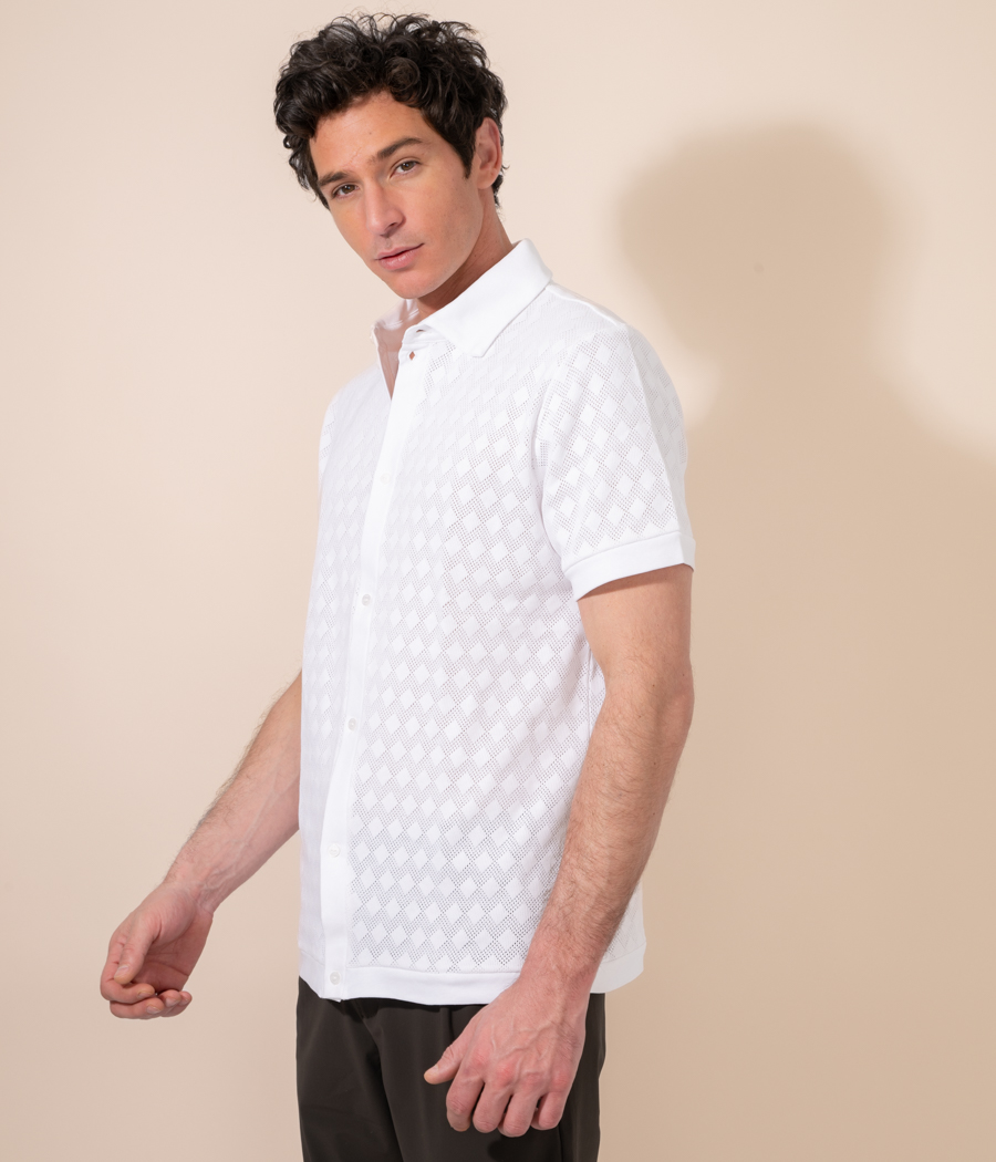 Kiwi Saint Tropez Chemisette Homme Ajourée Ohio