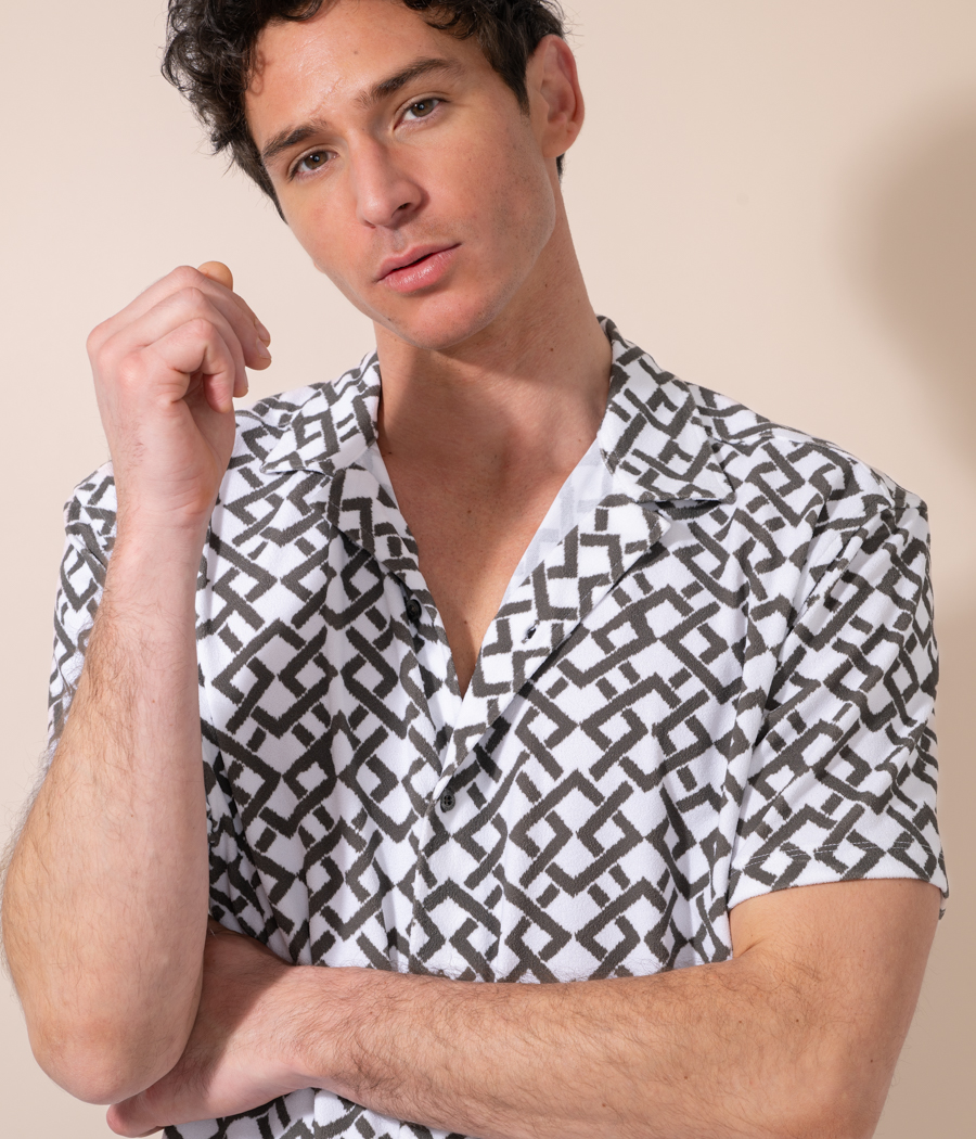 kiwi saint tropez Chemisette homme bowling Saga