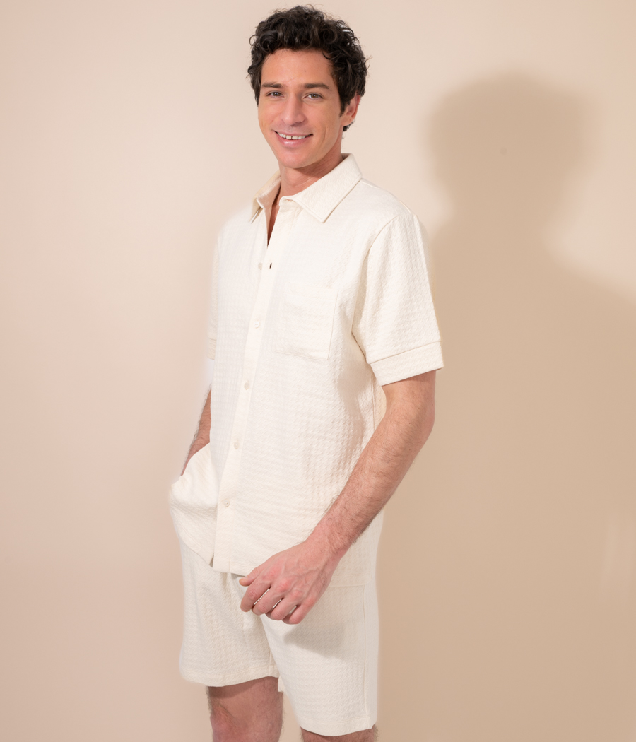 kiwi saint tropez Chemisette homme coton Olbia