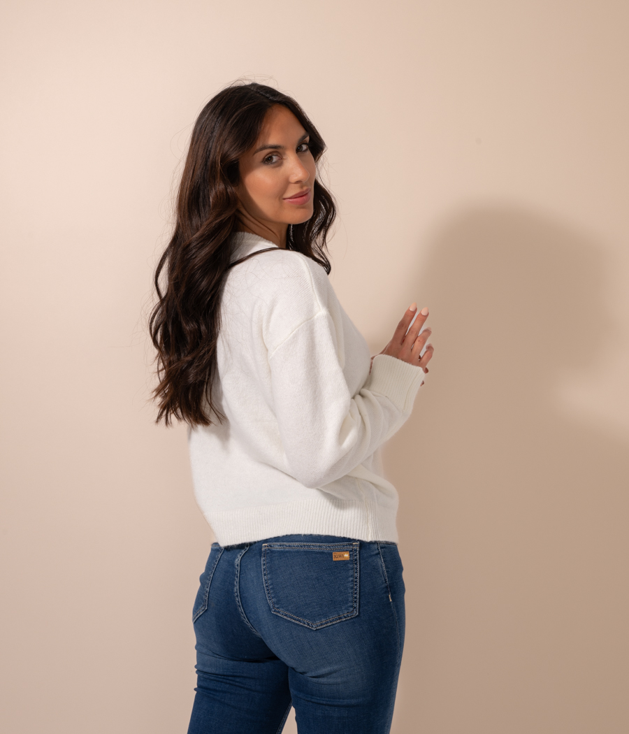 Kiwi Saint Tropez Gilet Femme Bouton Rose