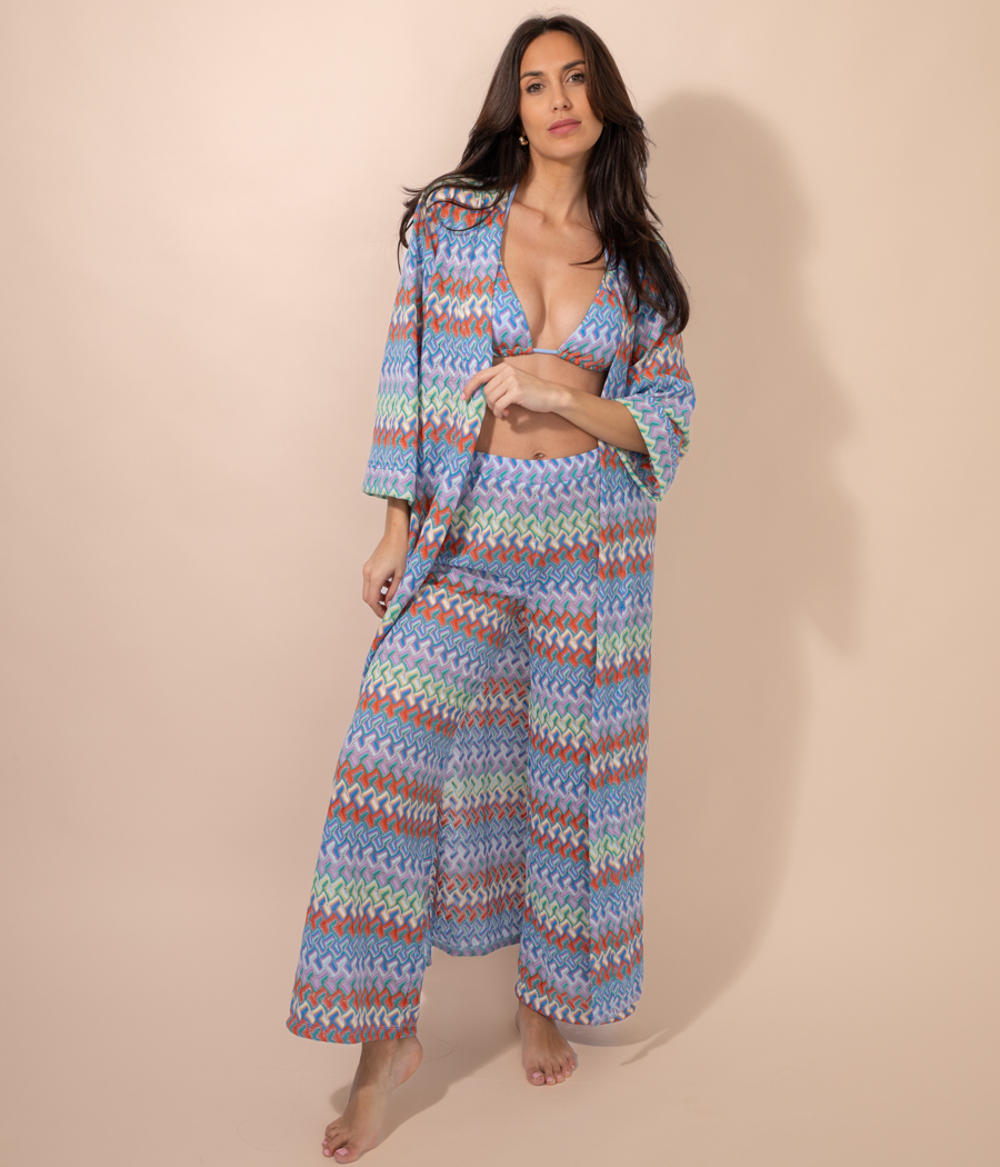 kiwi saint tropez Kimono femme crochet Coachella