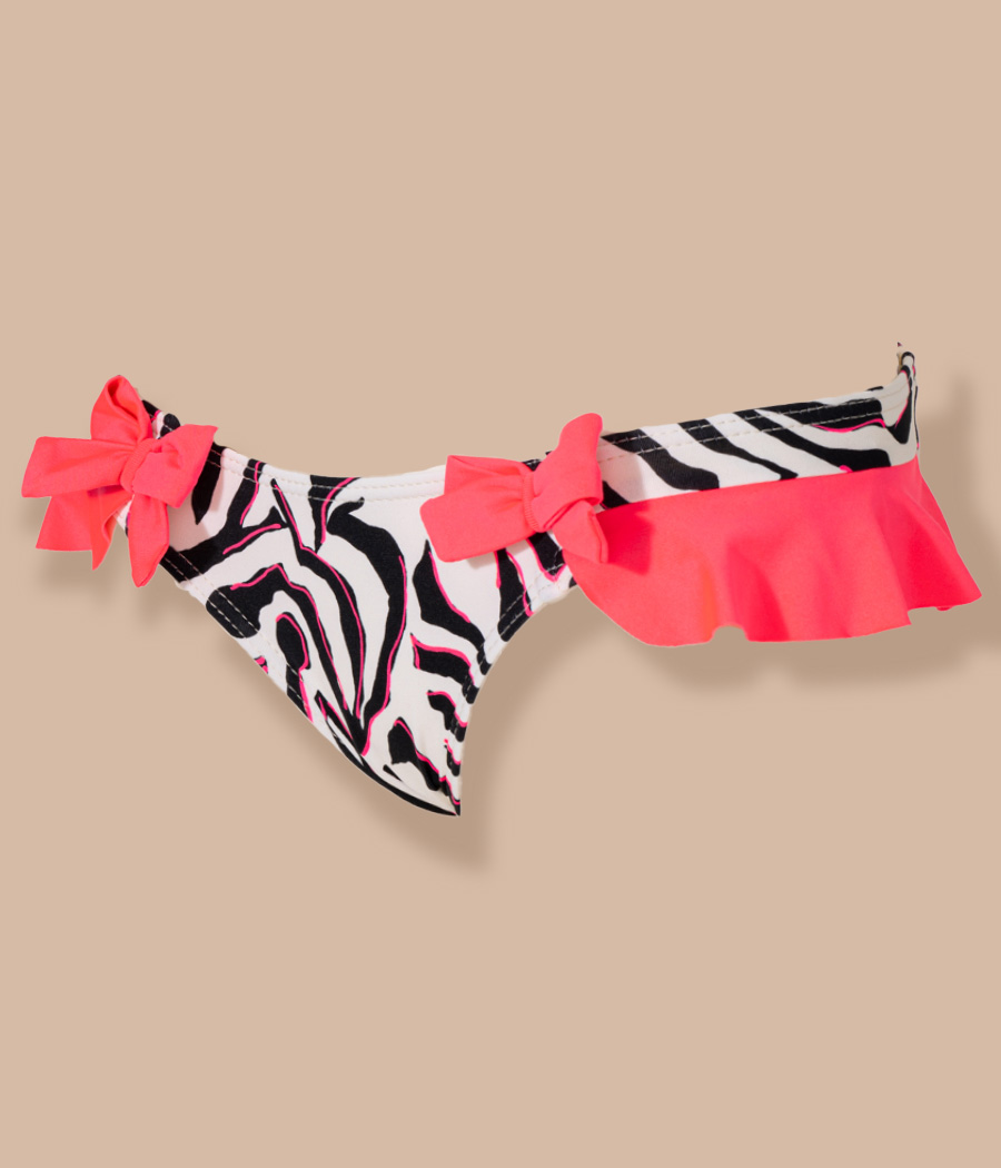 Kiwi Saint Tropez Monokini Fille Volant Zebra