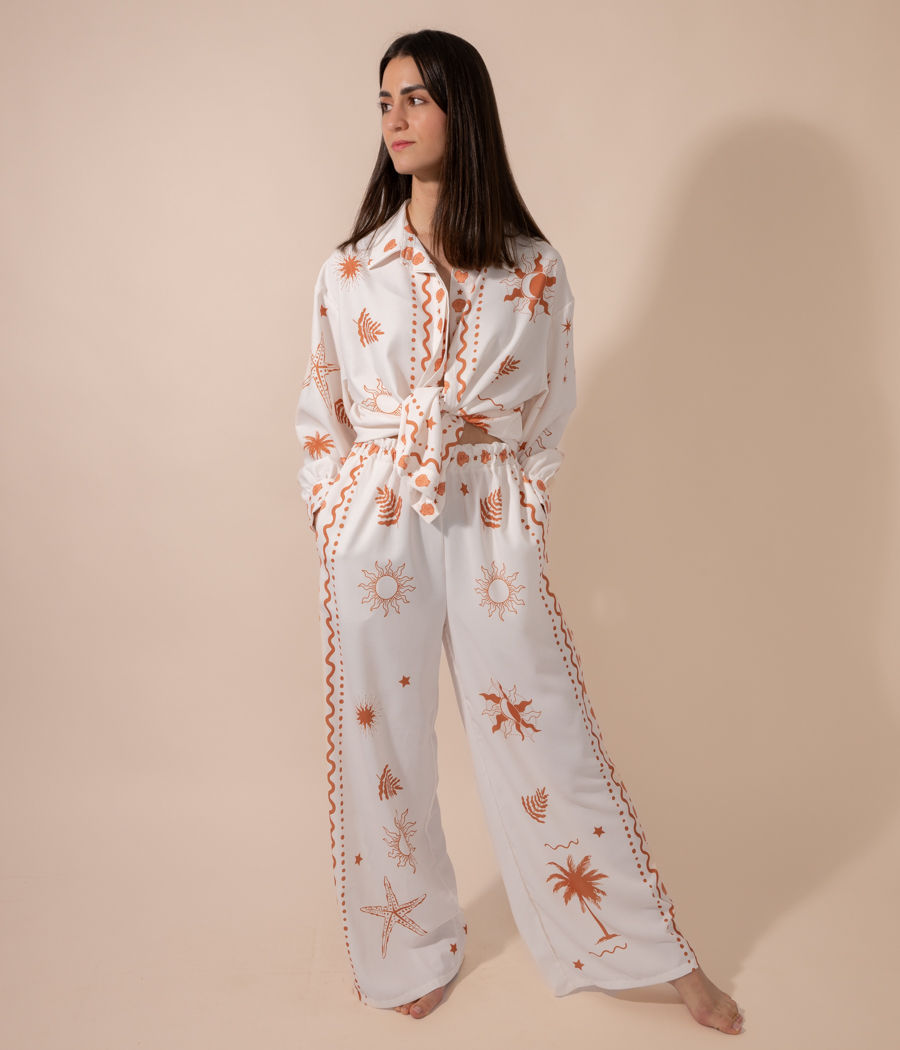 kiwi saint tropez Pantalon femme Coquillage