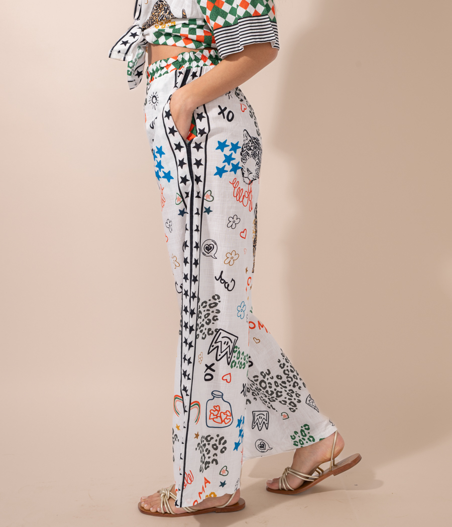 Kiwi Saint Tropez Pantalon Femme Léopard