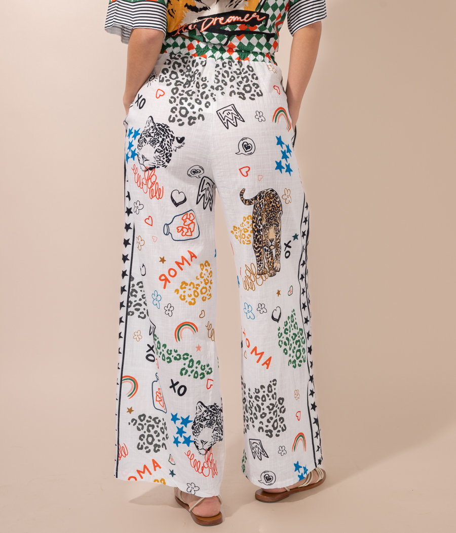 Kiwi Saint Tropez Pantalon Femme Léopard