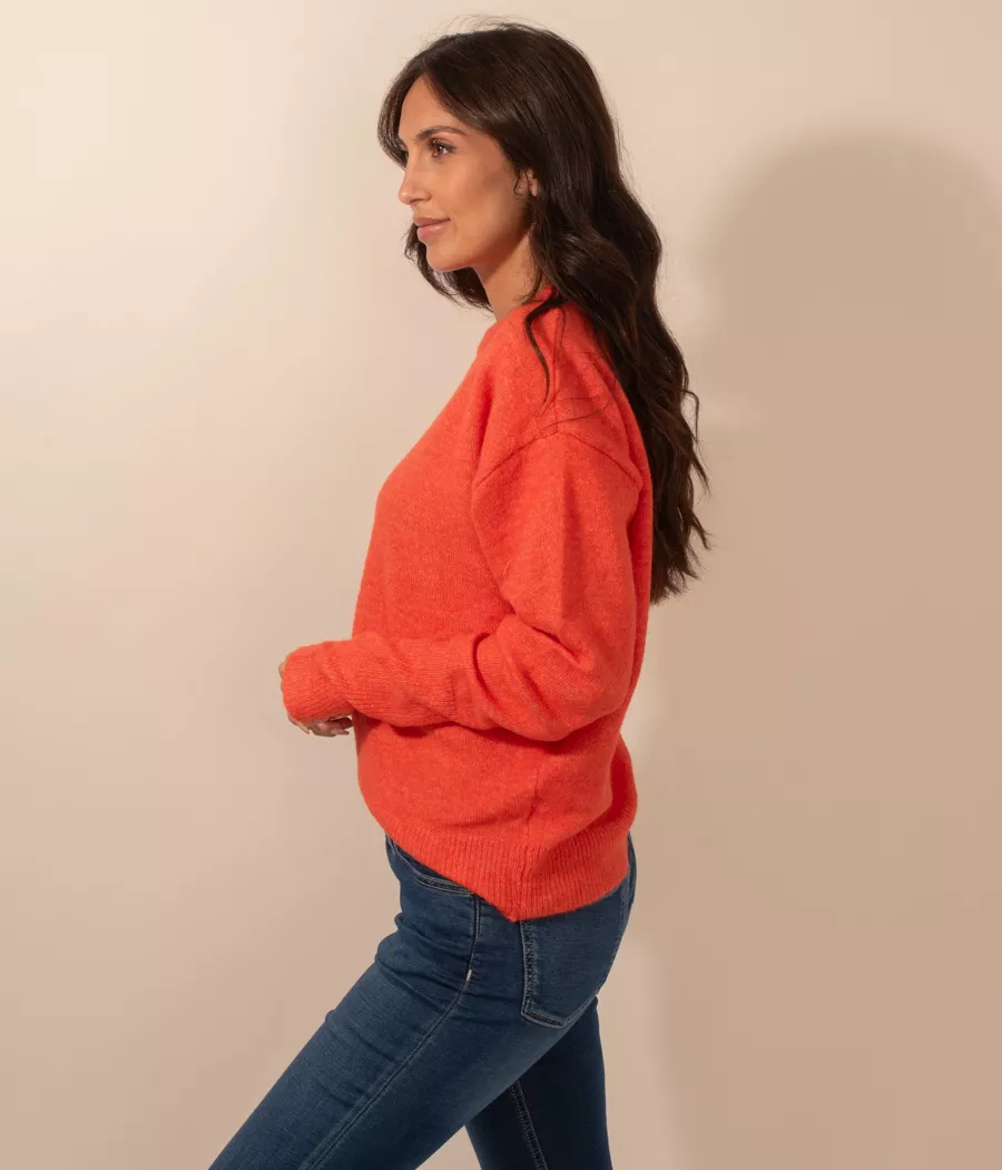 Kiwi Saint Tropez Pull Femme Col Rond Rose