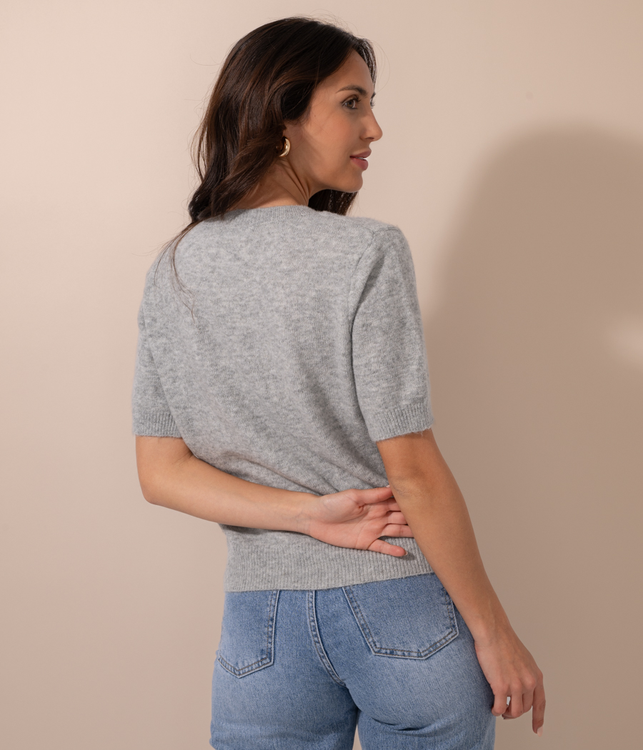 Kiwi Saint Tropez Pull Femme Manches Courtes Rose