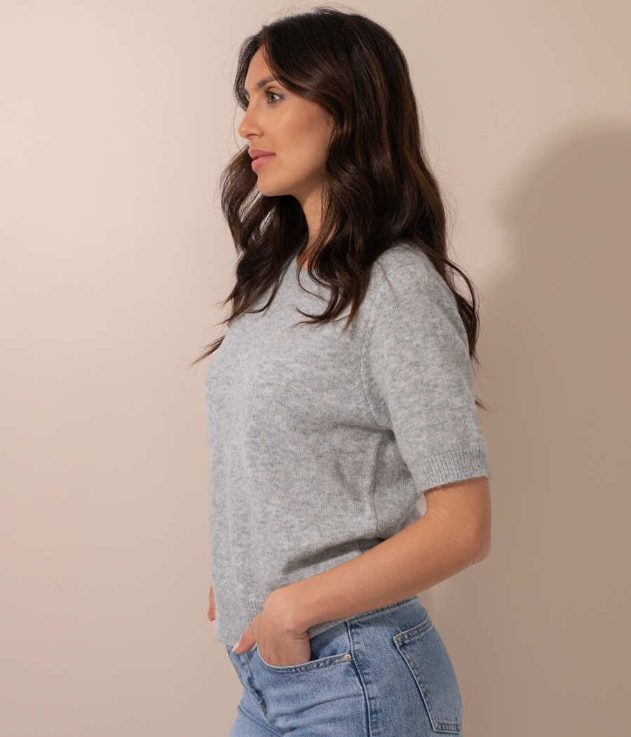 Kiwi Saint Tropez Pull Femme Manches Courtes Rose