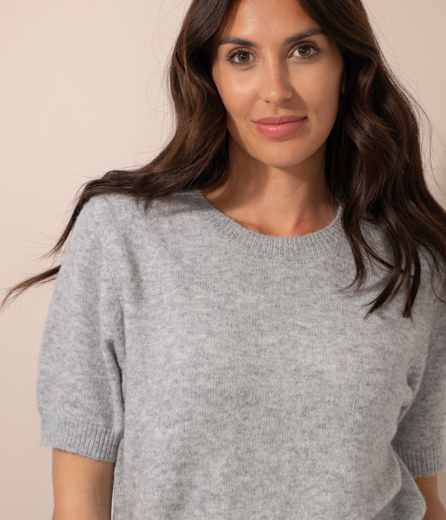 kiwi saint tropez Pull femme manches courtes Rose