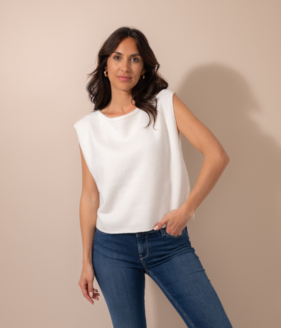 Kiwi Saint Tropez Pull Femme Sans Manches Rose