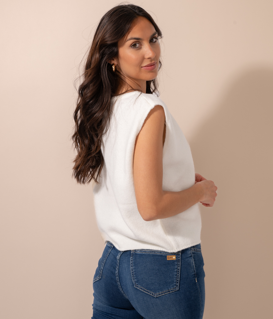 Kiwi Saint Tropez Pull Femme Sans Manches Rose